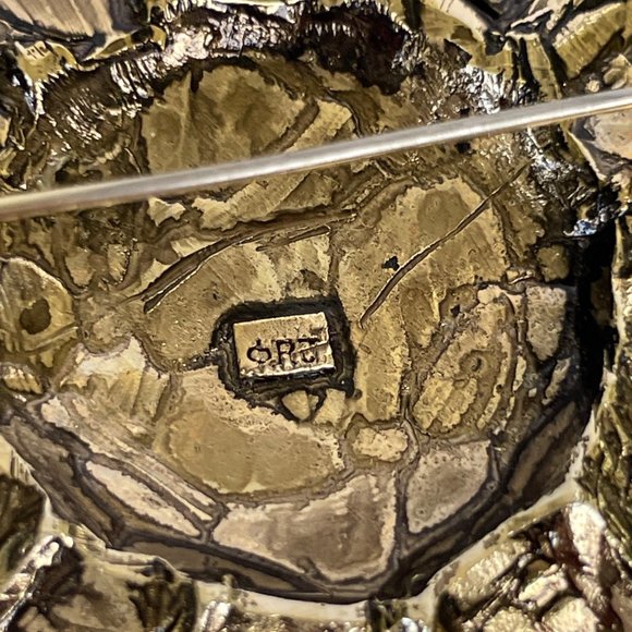 RJ Graziano Brooch Vintage 80s 90s Sunflower Swarovski Crystal - Picture 4 of 4